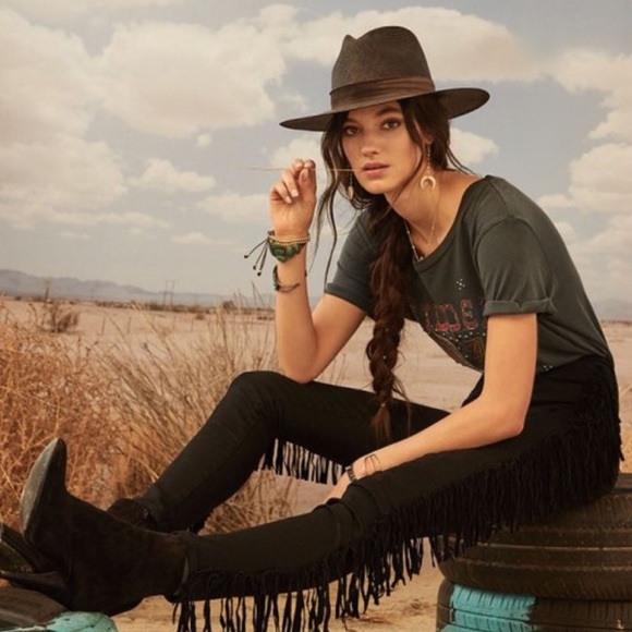 MOTHER Denim - MOTHER The Swooner High Waist Fringe Western Jeans